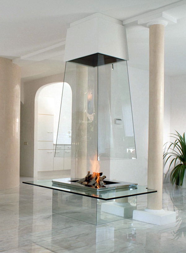 Печь-камин с водяным контуром отопления