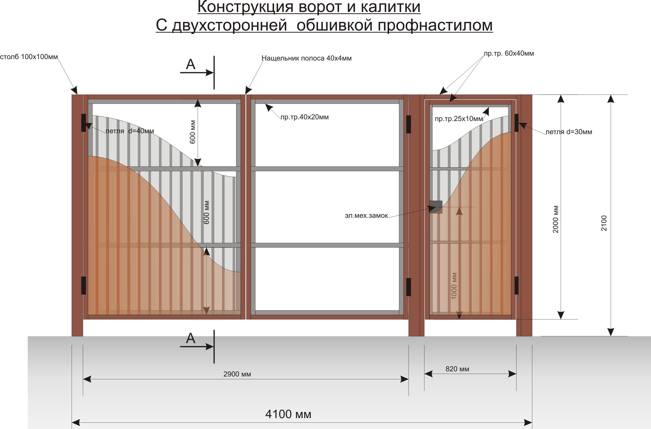 Как сделать ворота из профнастила своими руками Bulat 8 Как сделать ворота из профнастила своими руками Bulat 92