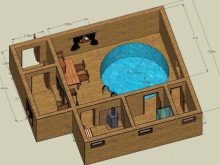 Бассейн в бане своими руками – пошаговое руководство. Проекты бань с бассейном: планировки, фото и особенности составления