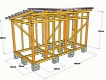 Как построить сарай с односкатной крышей?