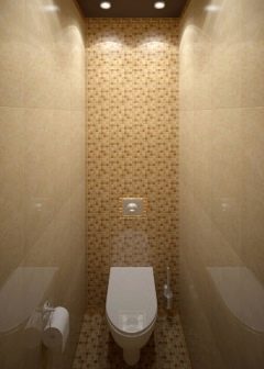 Дизайн туалета в хрущевке с мозаикой