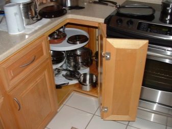 Устройство углового шкафа кухни