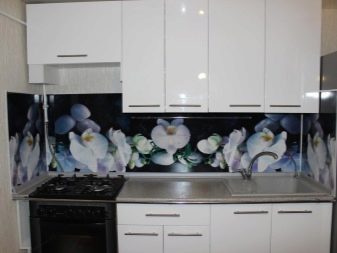 Фартук на кухню белая орхидея