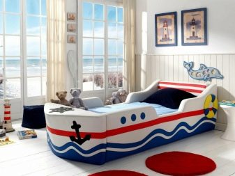 Двухъярусная детская кровать в виде корабля