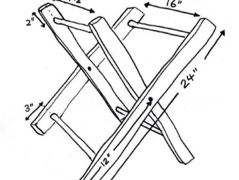 Схема складного стула со спинкой своими руками