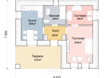 планировка площадь 50 метров