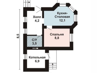 деревянный дом маленькой площади