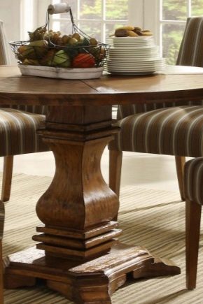 Круглые деревянные столы