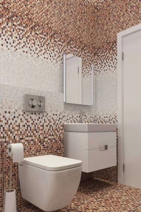Мозаика в туалете: примеры эффектной отделки
