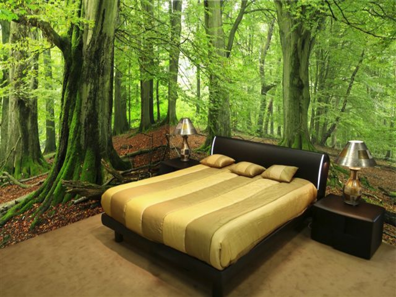 Обои на стену лес. Фотообои в спальню. Фотообои 3д. Красивые фотообои в спальню. Комната в стиле природы.