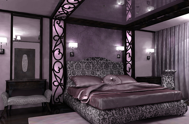 Спальня В Темных Цветах Фото