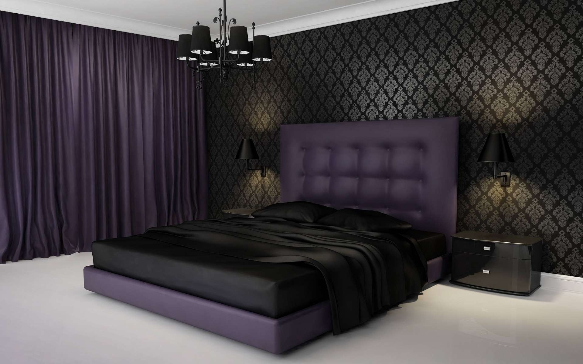 Дизайн Спальни С Темной Мебелью Фото