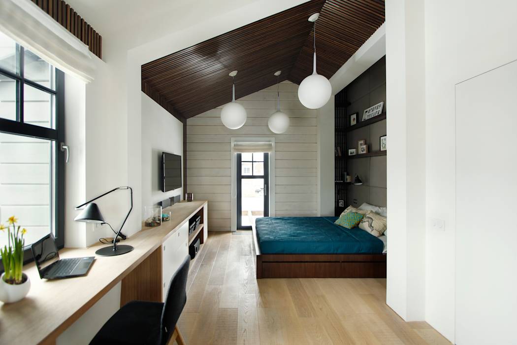 Спальня-кабинет 55 фото дизайн комнаты с рабочим местом как выбрать компьютерный стол и разделить помещение на зоны