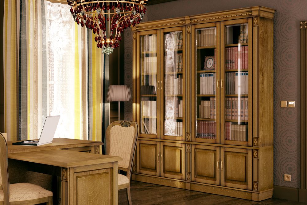 Книжные шкафы (68 фото): современные закрытые и открытые сте.