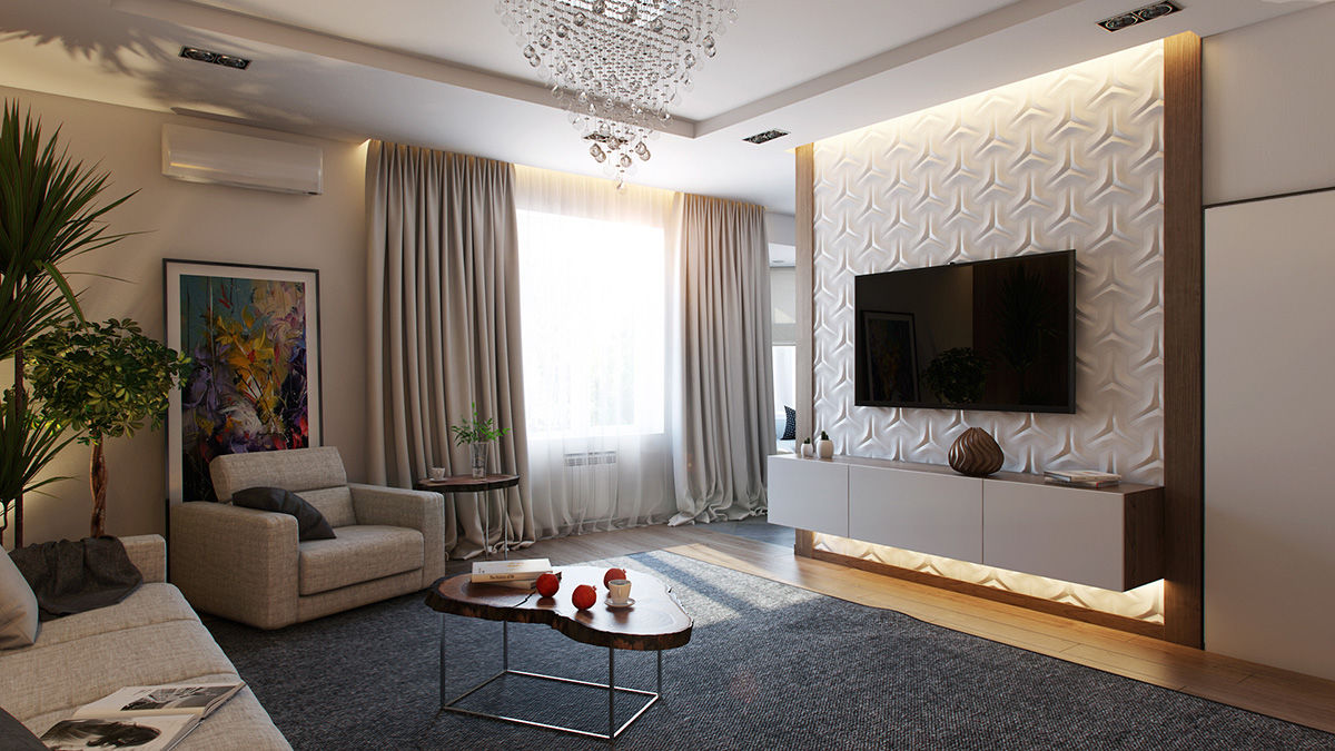 Телевизор в гостиной — 125 фото с лучшими вариантами размещения для вашего комфорта!