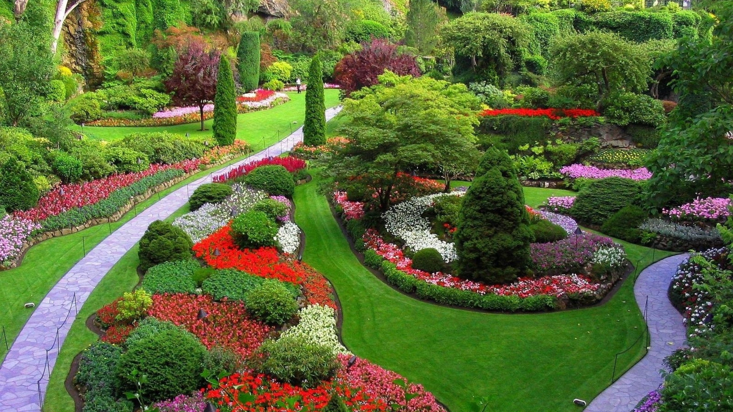 British parks. Цветочные сады Бутчартов, Канада. Миксбордеры Кекенхоф. Пейзажный миксбордер. Миксбордер Хайди Клум.