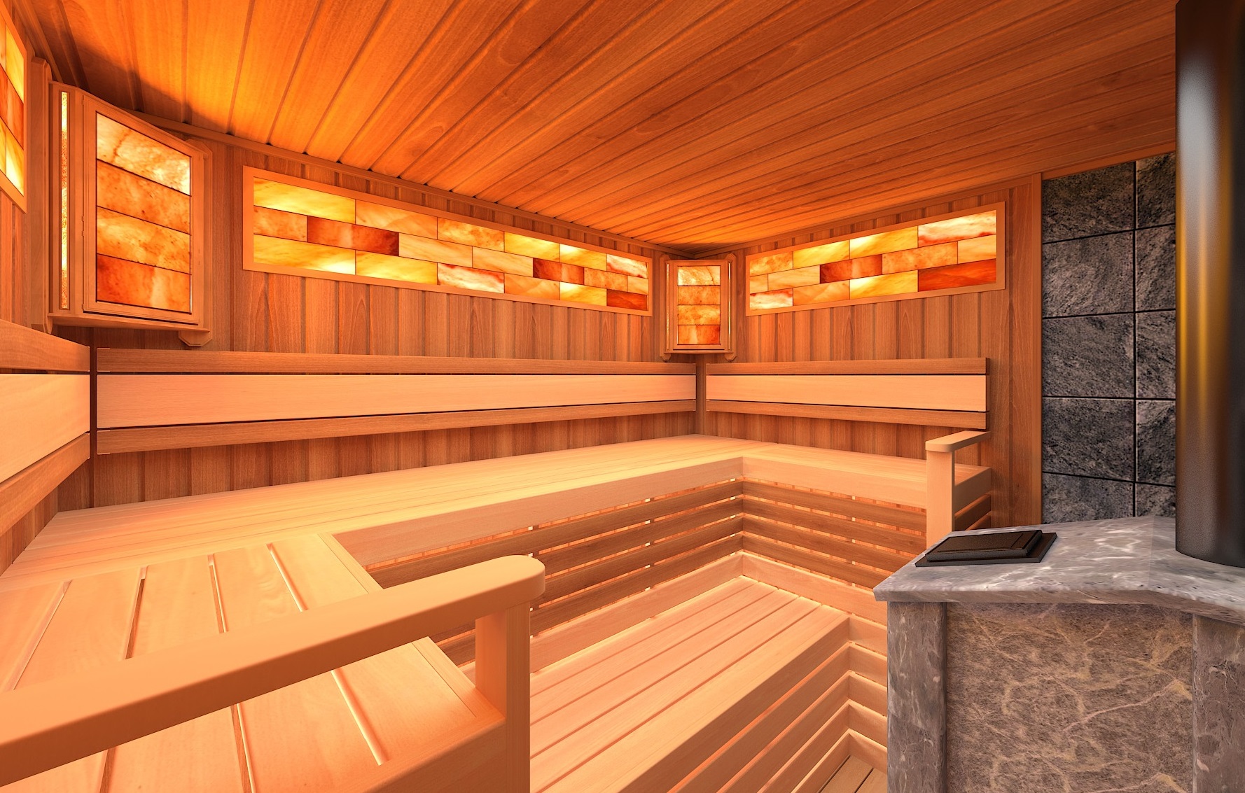Отделка сауны (63 фото): дизайн интерьера, внутреннее оформление комнаты отдыха камнем, материалы для отделки бани внутри