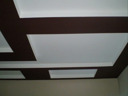 Потолок из гипсокартона на кухне
