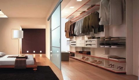Moderna moderna garderoba u spavaćoj sobi: 3 glavne vrste