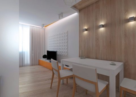 Современный дизайн квартиры-студии 26 кв.м.