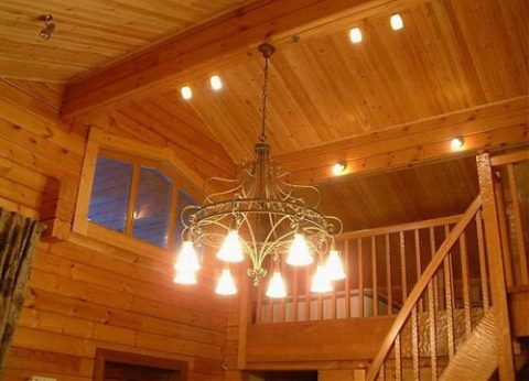 Sami osvjetljenje u drvenoj kući izvana i izvana: pravila za odabir čvora