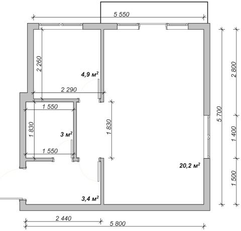 Preuređenje jednosobnog stana: mogućnosti pretvorbe jednosobnog Hruščova u dvosobni, primjeri reorganizacije stanovanja s površinom od 30 četvornih metara