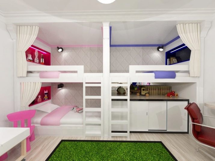 Дизайн для мальчика и девочки: фото обоев в детскую комнату для разнополых детей