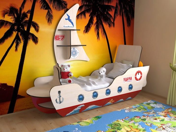 Кровать чердак корабль для мальчика