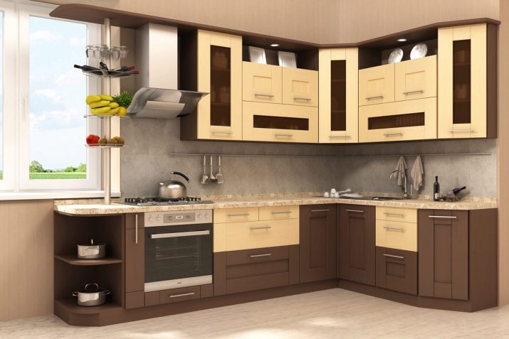 Дизайн верхних кухонных шкафов