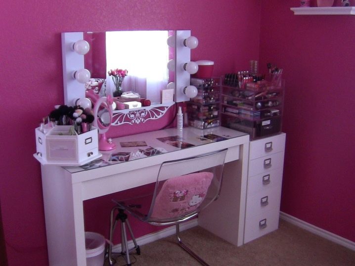 Столик для макияжа с зеркалом с подсветкой икеа